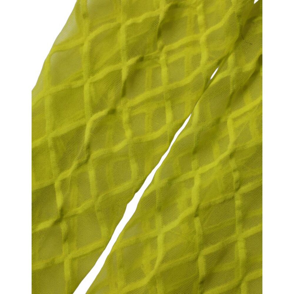 Dolce & Gabbana Green Nylon Fishnet Pantyhose Stockings Women's Socks
